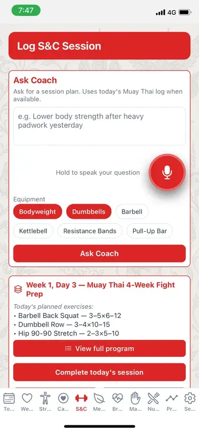 MHMTJ Kru coaching feedback screen